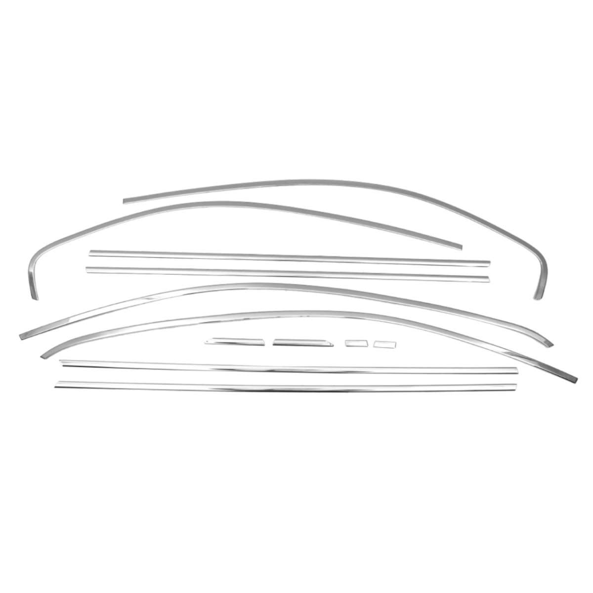 Volkswagen Jetta Window Trim - Omac - S.Steel - Gloss Silver - 2011-2018